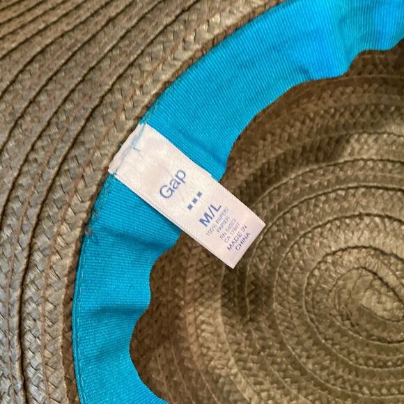 Gap Sun Hat Wide Brim Straw Paper Sun Protection ~ Size M/L ~ Pool Ready! - Picture 6 of 6